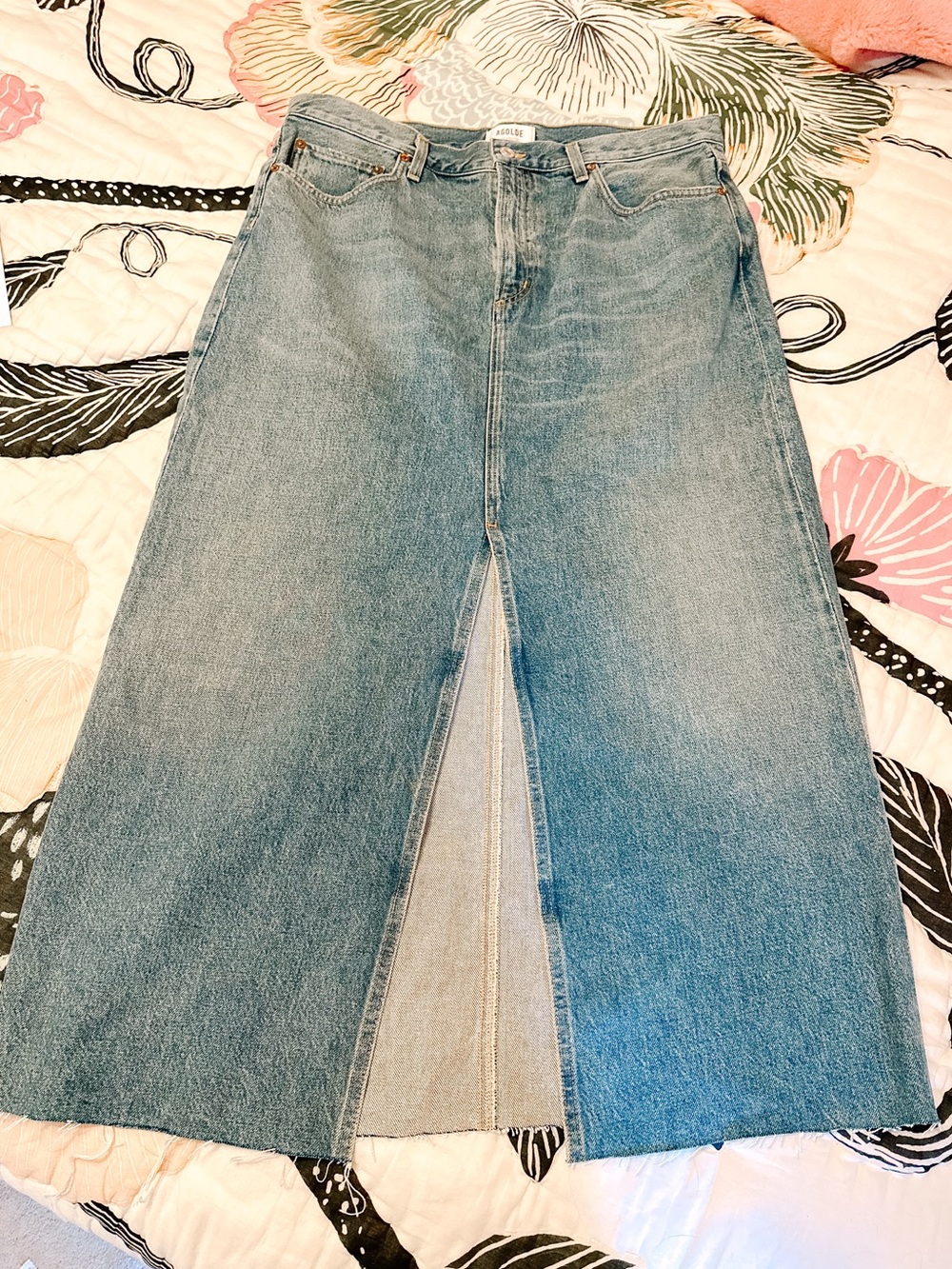 Agolde Denim Maxi Skirt